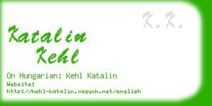 katalin kehl business card